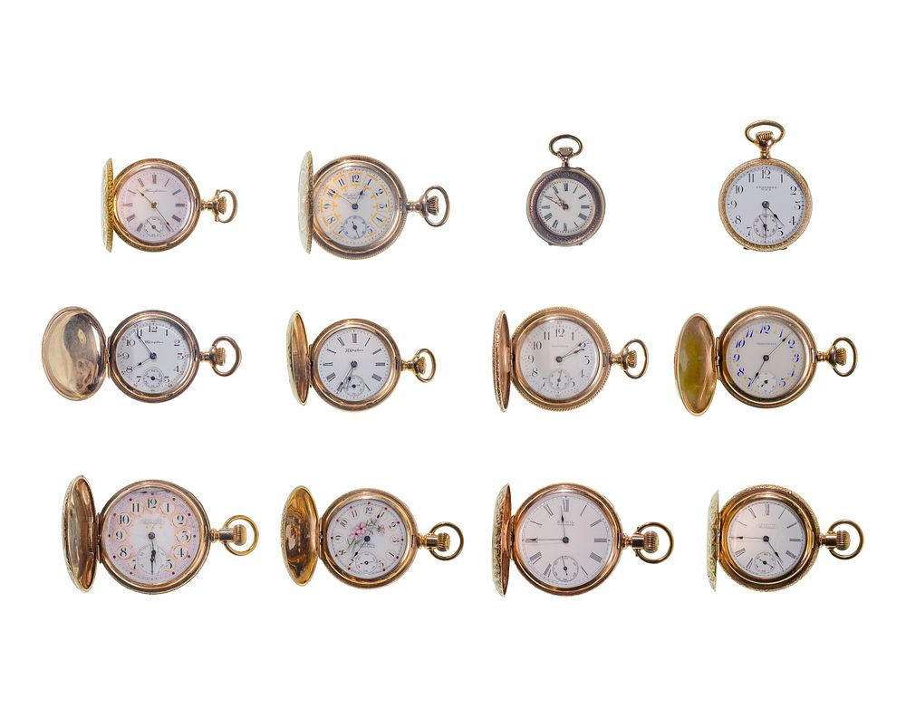 Lot 597: Hunter Case and Open Face Pocket Watch Assortment