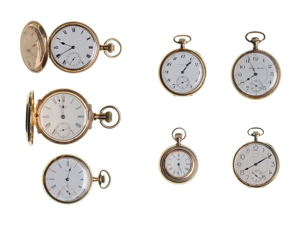 Lot 598: Gold Filled Hunter and Open Face Pocket Watch Assortment
