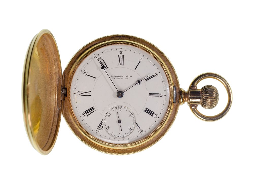 Lot 600: E. Howard & Co. 18k Yellow Gold Hunter Case Pocket Watch