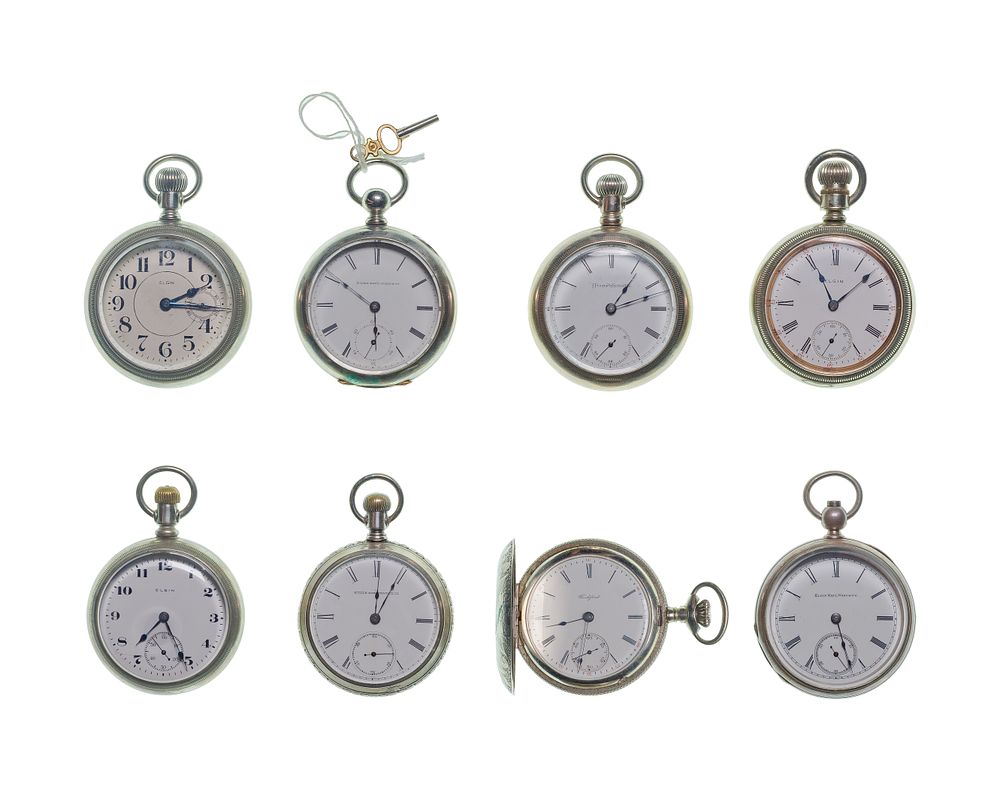 Lot 602: Silver-tone Pocket Watch Assortment