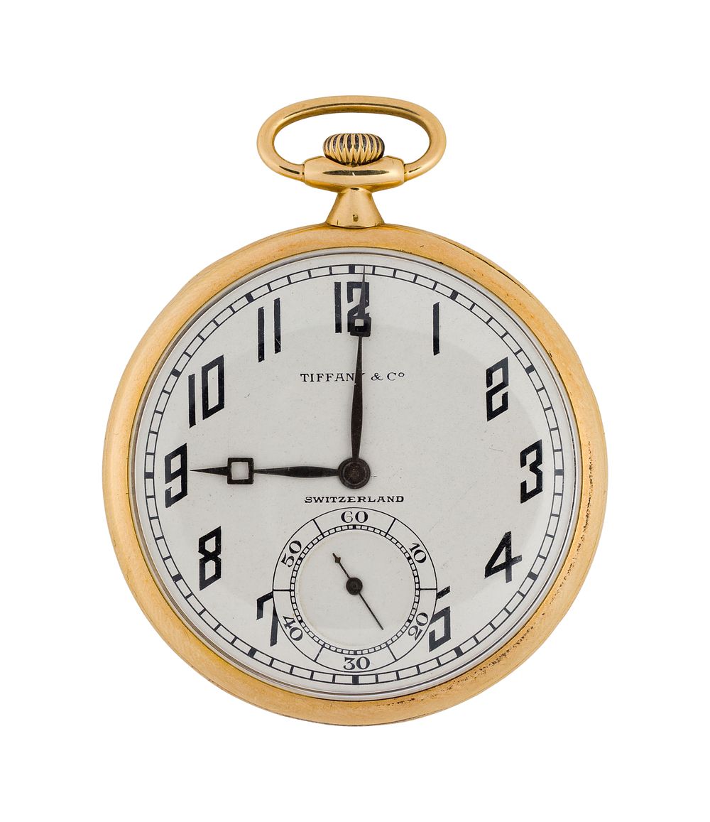 Lot 605: Agassiz Watch Co. for Tiffany & Co. 18k Yellow Gold Open Face Pocket Watch