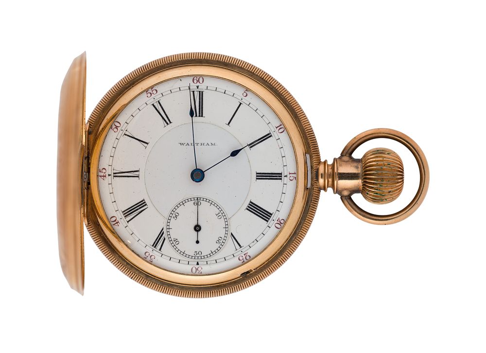 Lot 607: American Waltham Watch Co. 14k Yellow Gold Hunter Case Pocket Watch