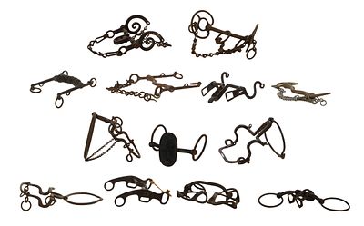 Bridle Bit Assortment (13) items having various designs and motifs, all unmarked Property from: 