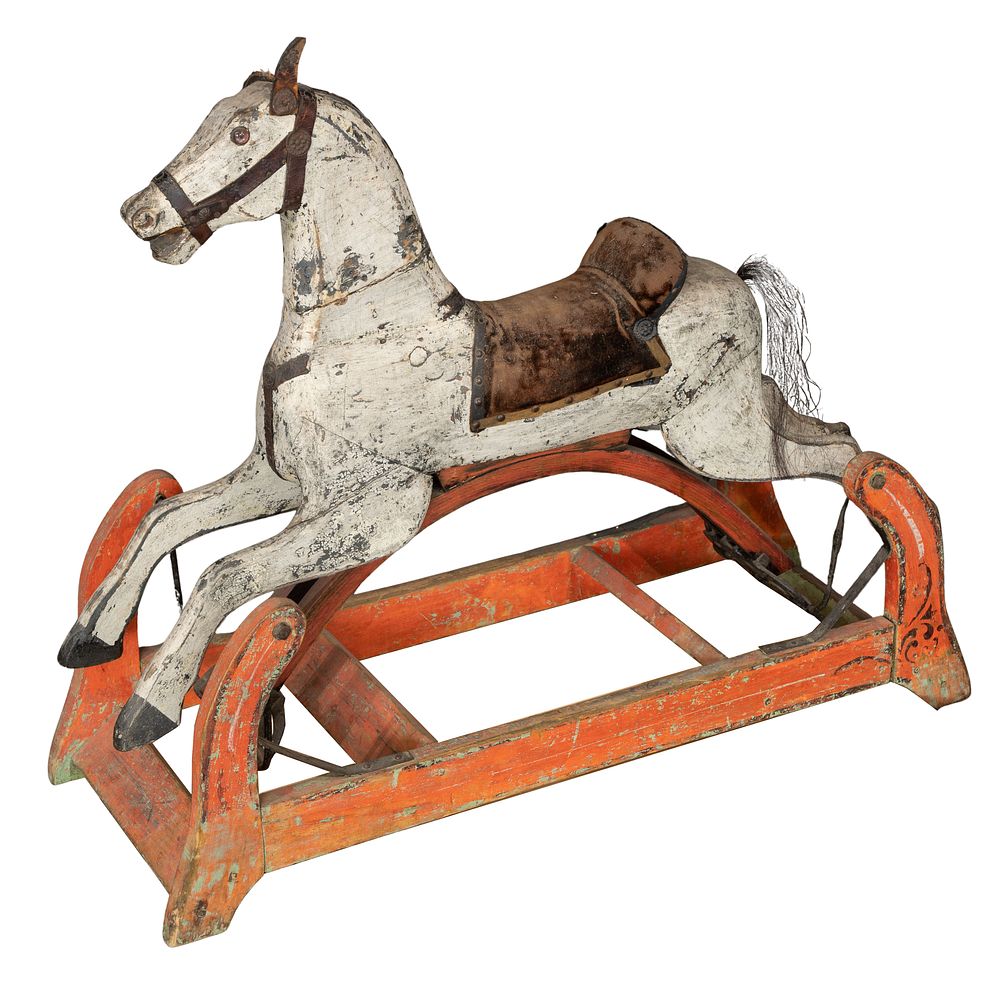 Lot 260: Primitive Wood Rocking Horse