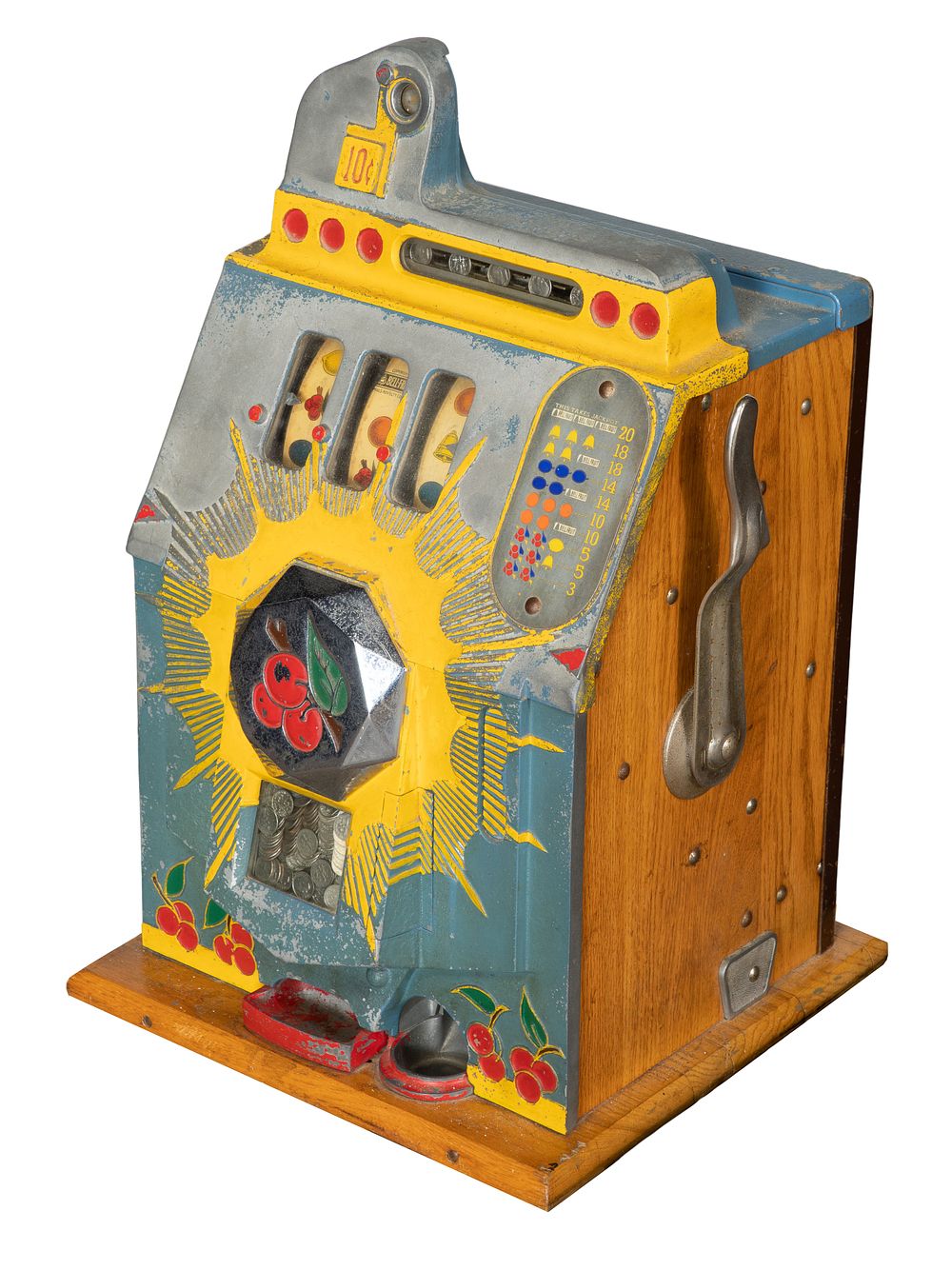 Lot 262: Mills Novelty Co. 'Burning Cherry' 10c Slot Machine