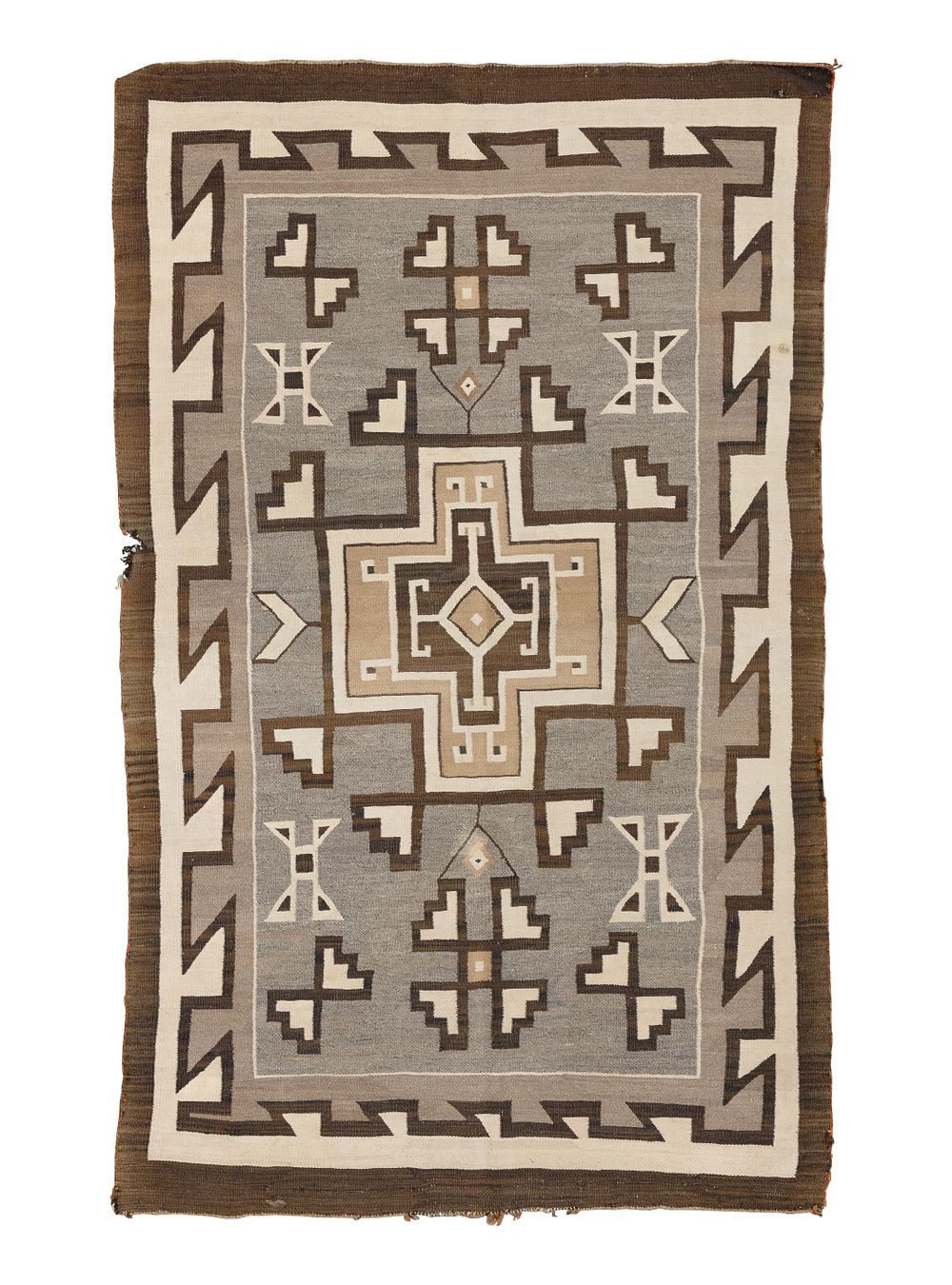Lot 273: Native American Navajo Two Grey Hills Wool Rug