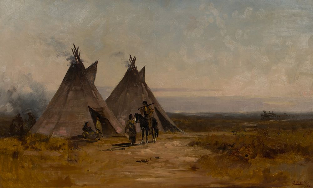 Lot 281: F. A. Fisher (American, 19th Century) Oil on Canvas