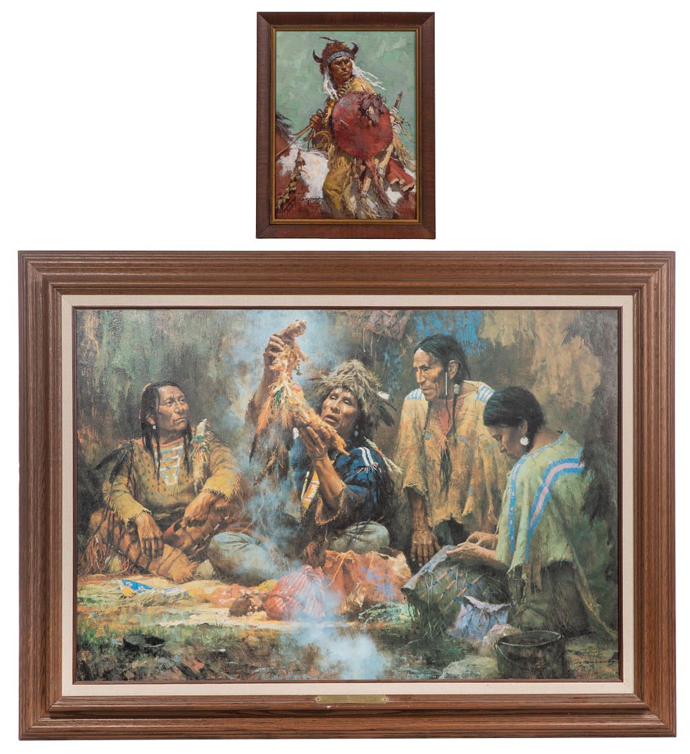 Lot 304: Howard A. Terpning (American, b.1927) Giclees on Canvas