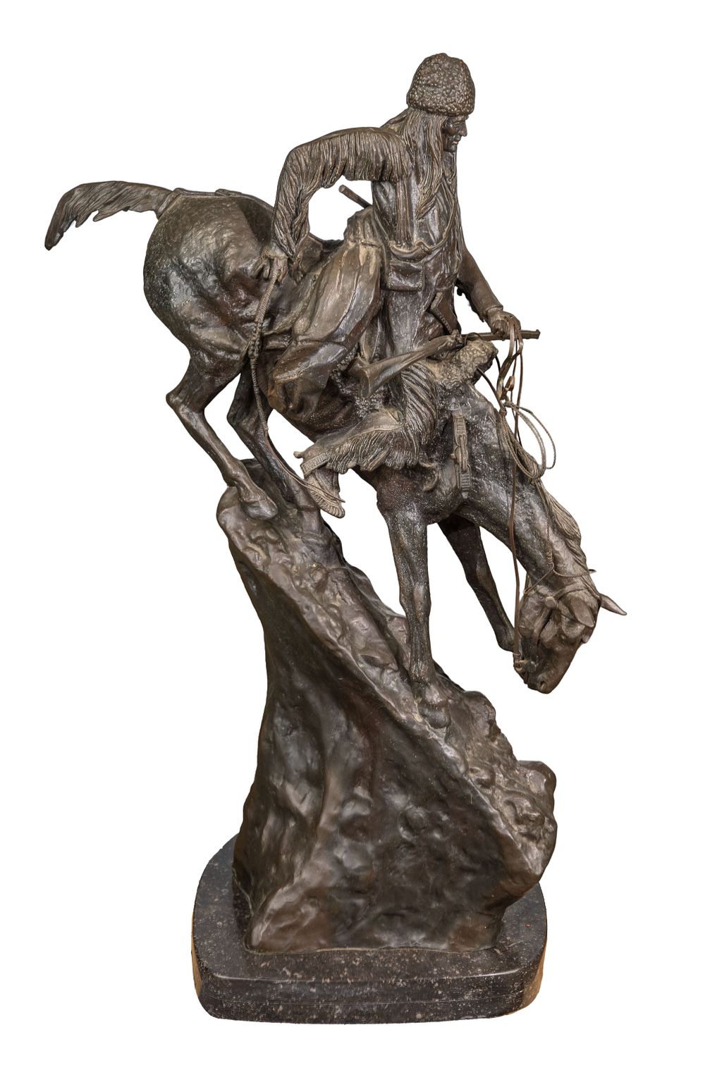 Lot 318: After Frederic Remington (American, 1861-1909) 'Mountain Man' Bronze Sculpture