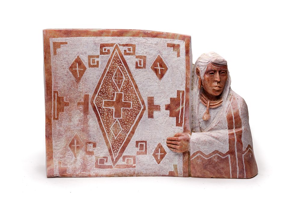 Lot 319: Alvin Marshall (American / Navajo, b.1959) Alabaster Sculpture
