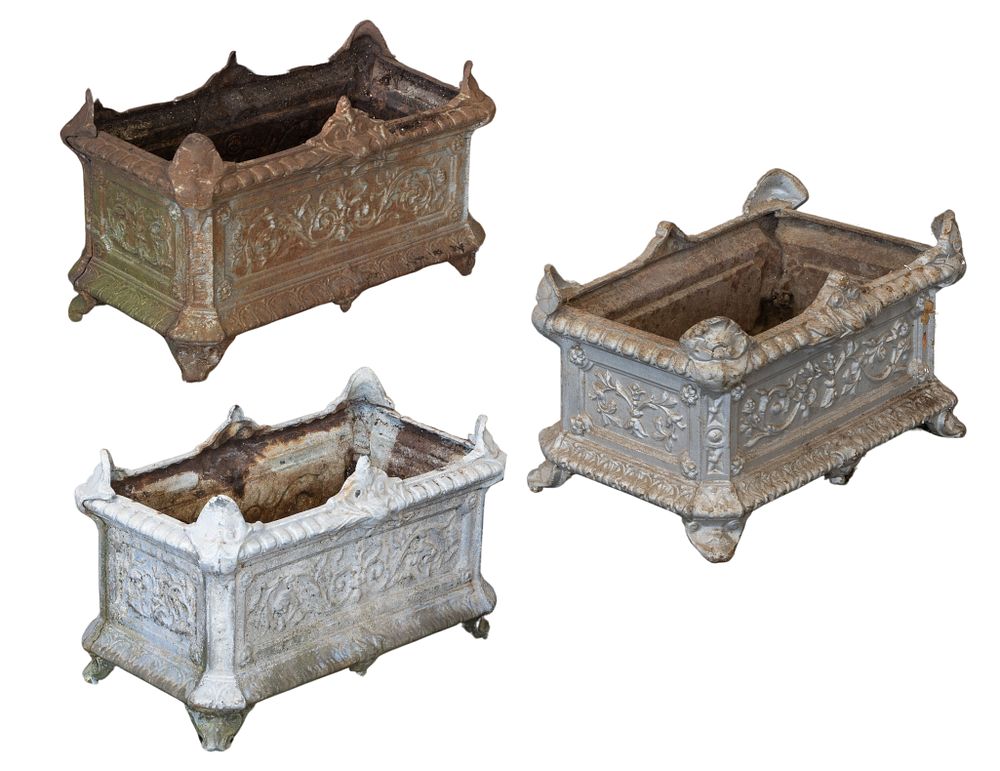 Lot 256: Cast Iron Planter Assortment