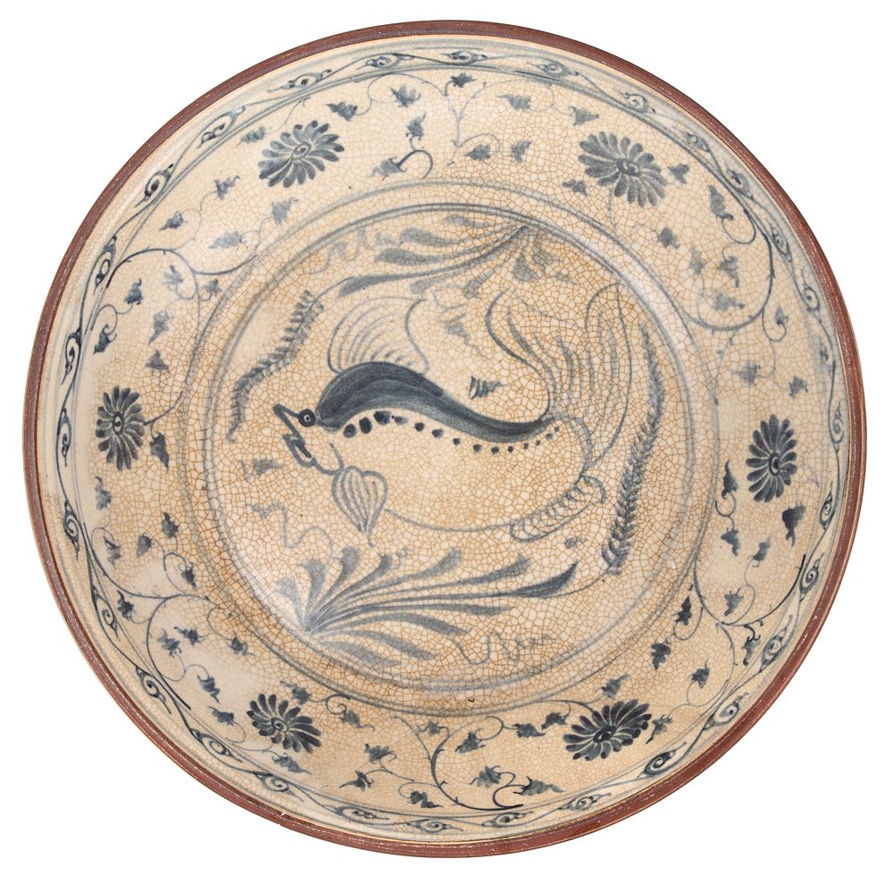 Lot 286: Asian Annamese Blue and White Pottery Charger