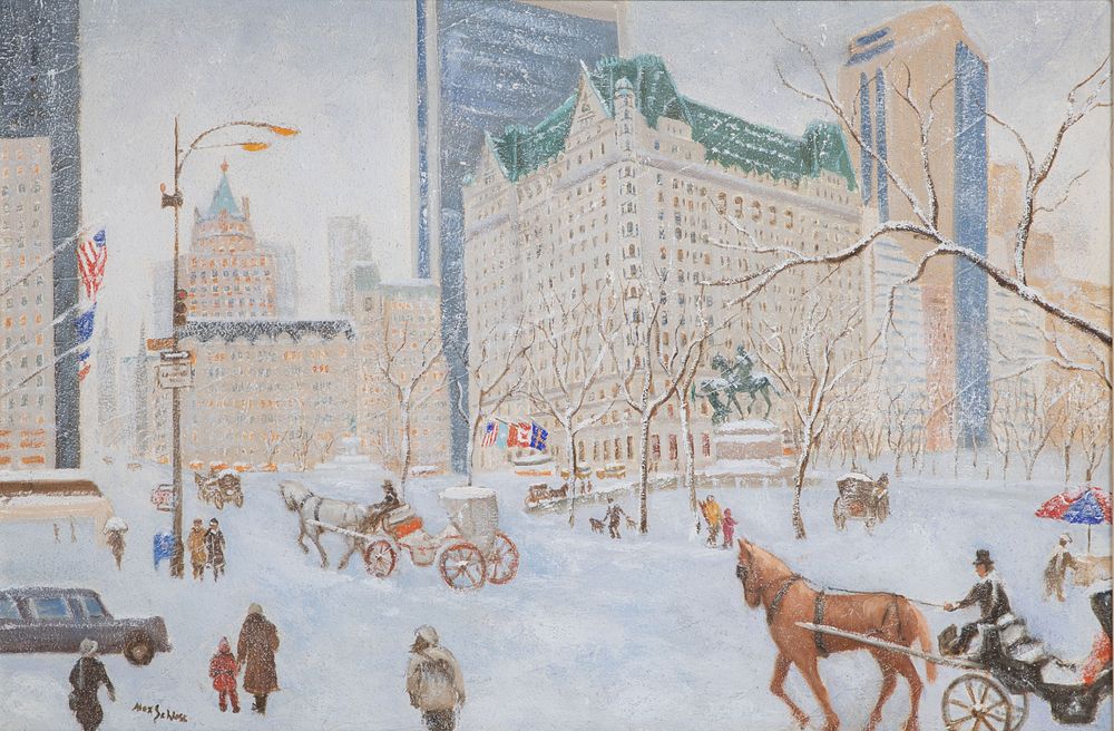 Lot 304: Alex Schloss (American, 1921-2011) Oil on Board