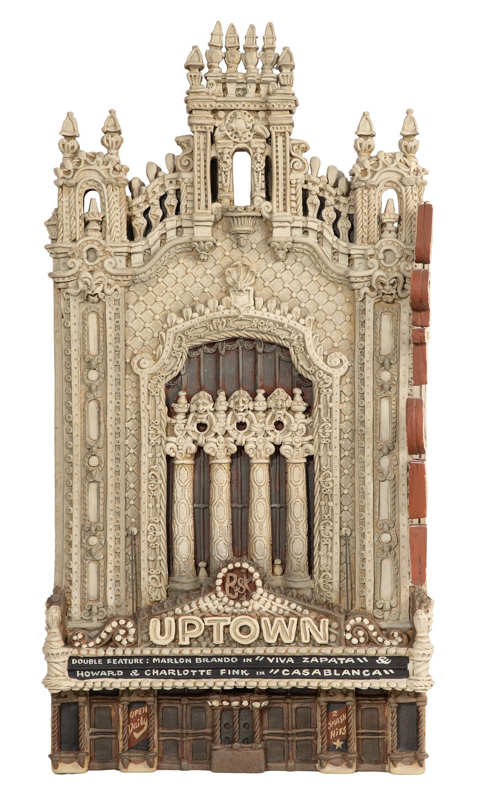 Lot 305: Alice 'Zani' Jacobson (American, 1928-1993) 'Uptown Theater' Plaster Relief Sculpture