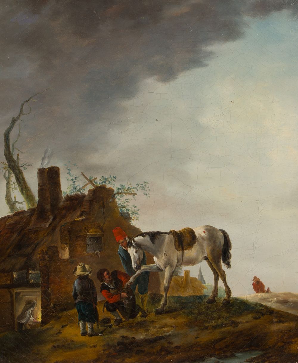 Lot 314: Attributed to Dirk Stoop (Dutch, 1610-1686) Oil on Canvas