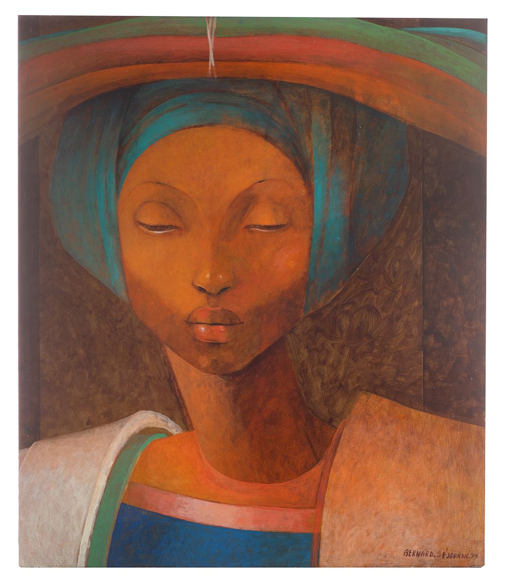 Lot 316: Bernard Sejourne (Haitian, 1947-1994) Acrylic on Board