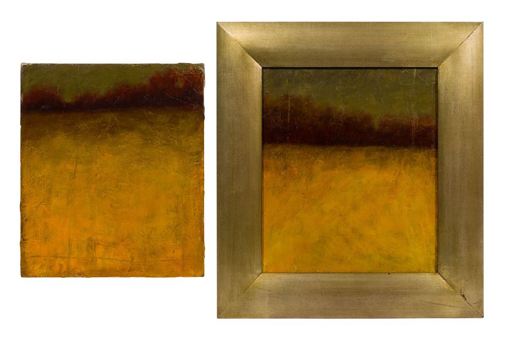 Lot 334: Sandra Flood (American, 20th Century) Oils on Canvas
