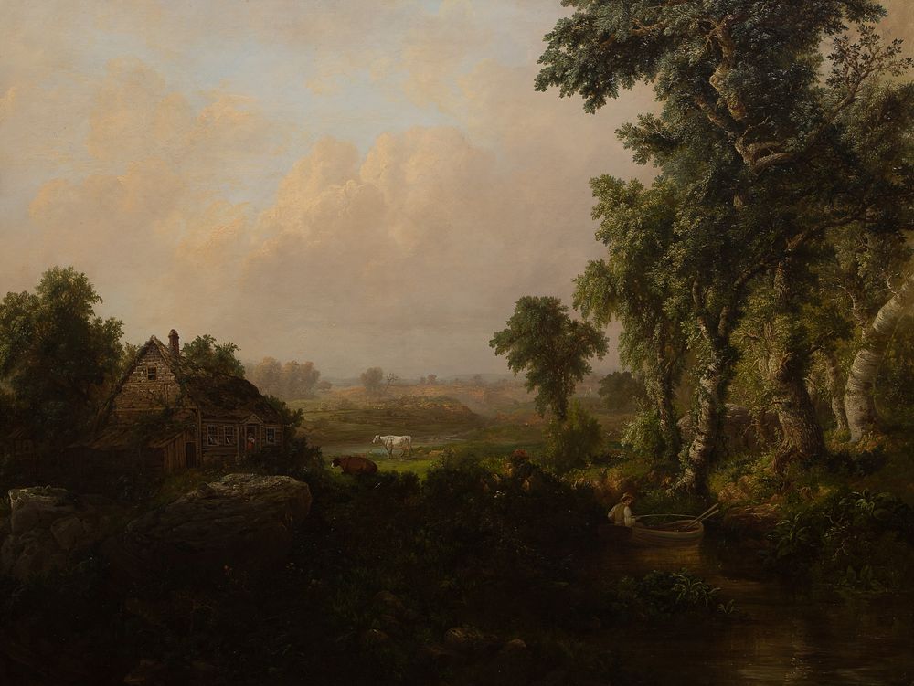 Lot 338: William Mason Brown (American, 1828-1898) Oil on Canvas