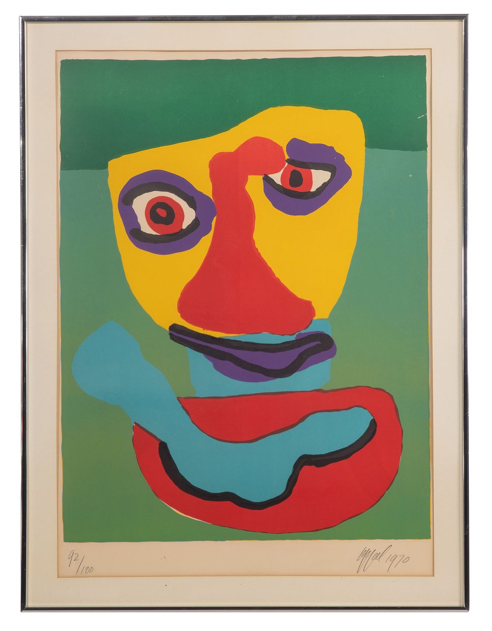 Lot 352: Karel Appel (Dutch,1921-2006) 'Personages' Lithograph