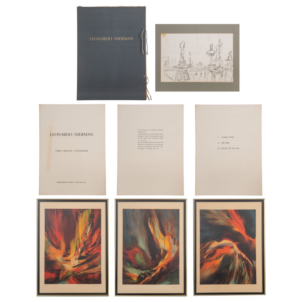 Lot 353: Leonardo Nierman (Mexican, 1932-2023) Lithographs and Portfolio