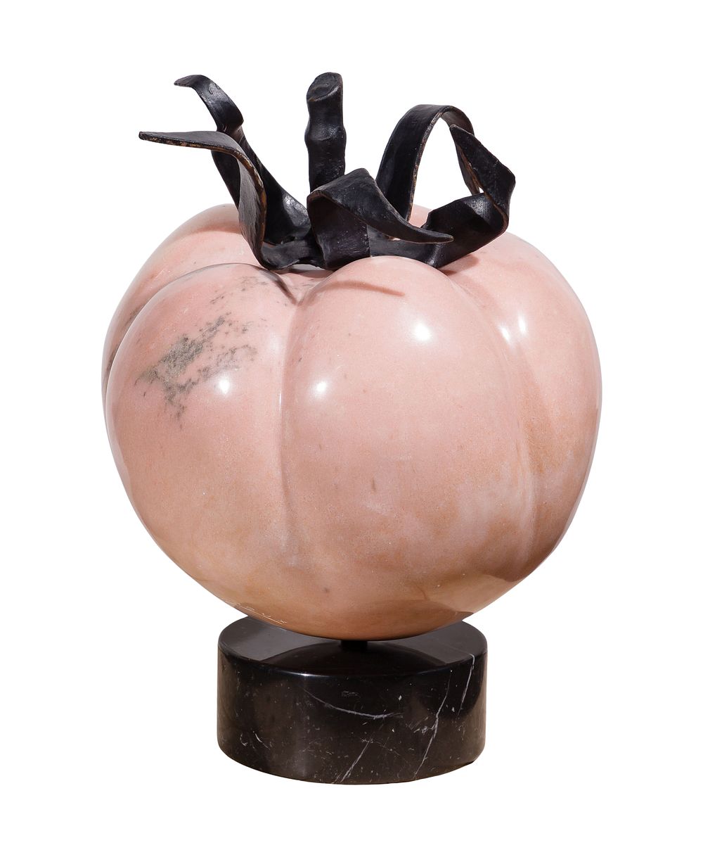 Lot 366: Unknown Artist (American, 20th Century) Stone Tomato Sculpture
