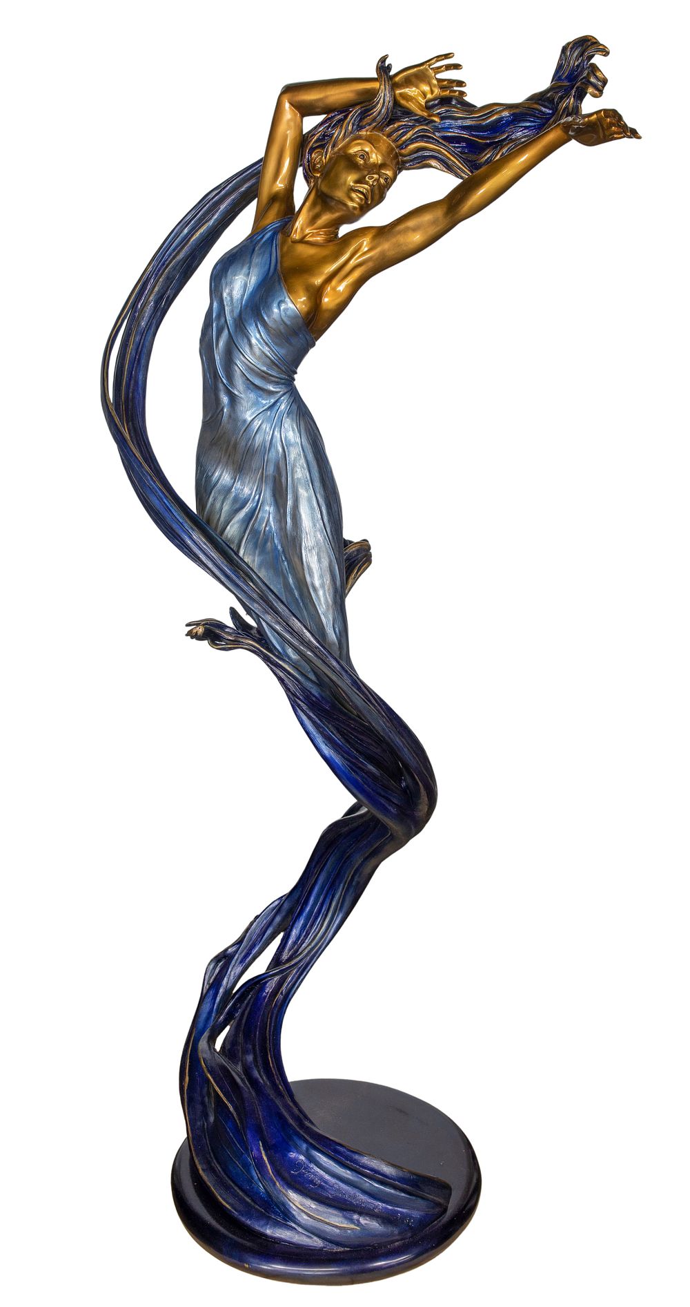 Lot 372: Jerry Joslin (American, 1942-2005) 'Spindrift' Bronze Sculpture