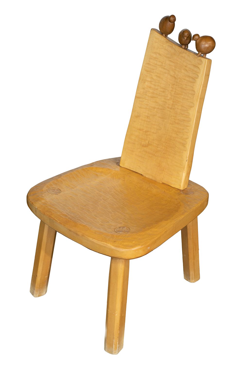 Lot 384: Jerzy Kenar (American, 20th Century) Carved Wood Chair