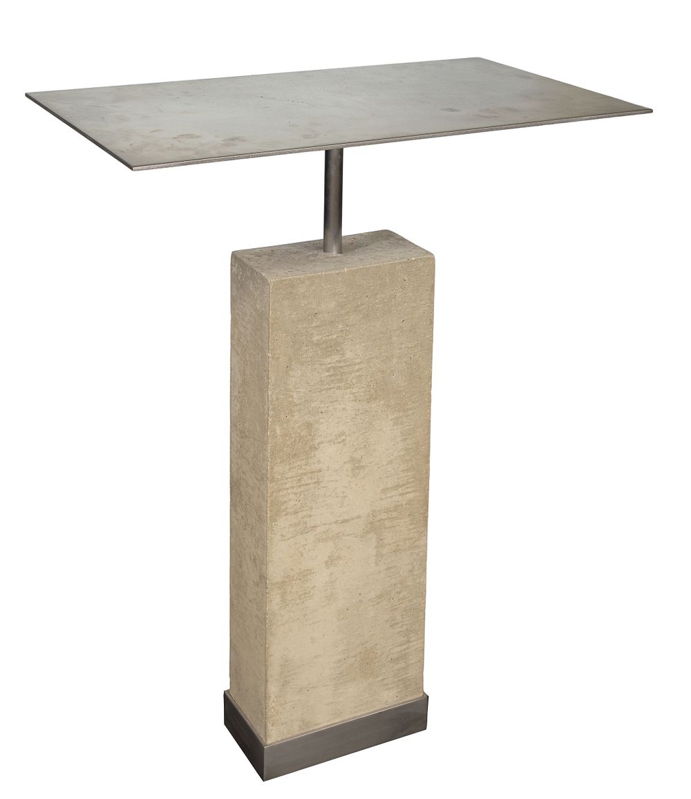 Lot 385: John Salibello Concrete and Stainless Steel Table