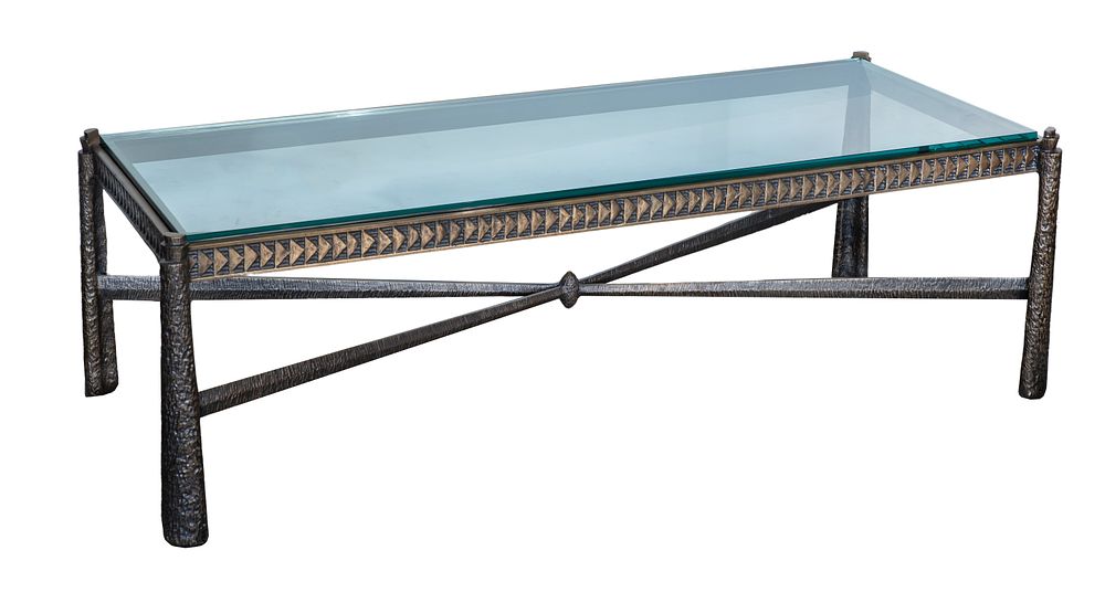 Lot 386: Tom Corbin (American, b.1954) Bronze Cocktail Table