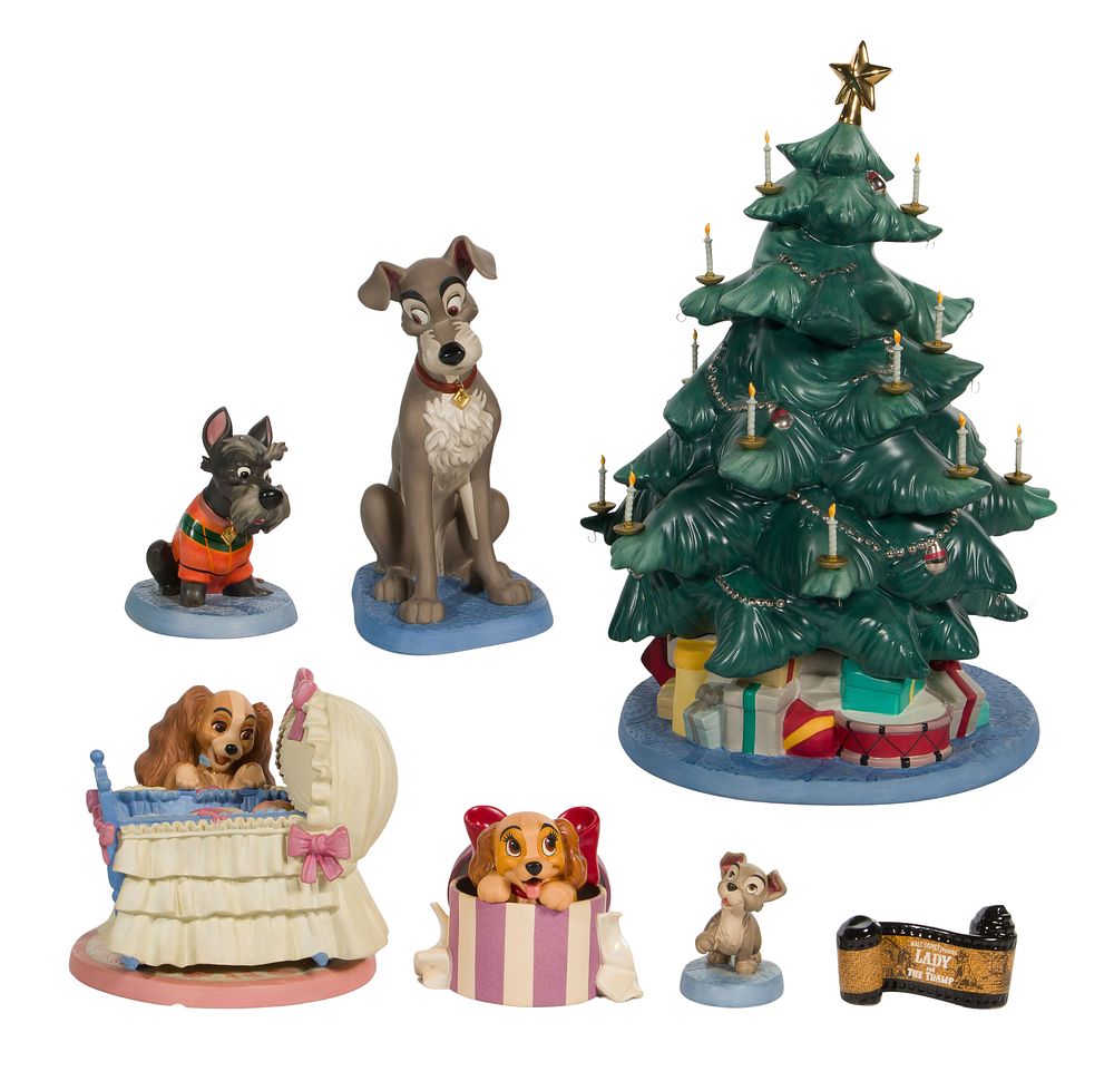 Lot 410: Walt Disney Classics 'Lady and the Tramp' Porcelain Figurines