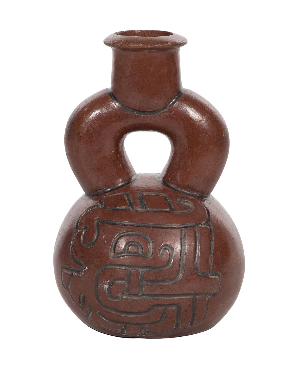 Lot 432: Pre-Columbian Chavin / Cupisnique Style Stirrup Bottle