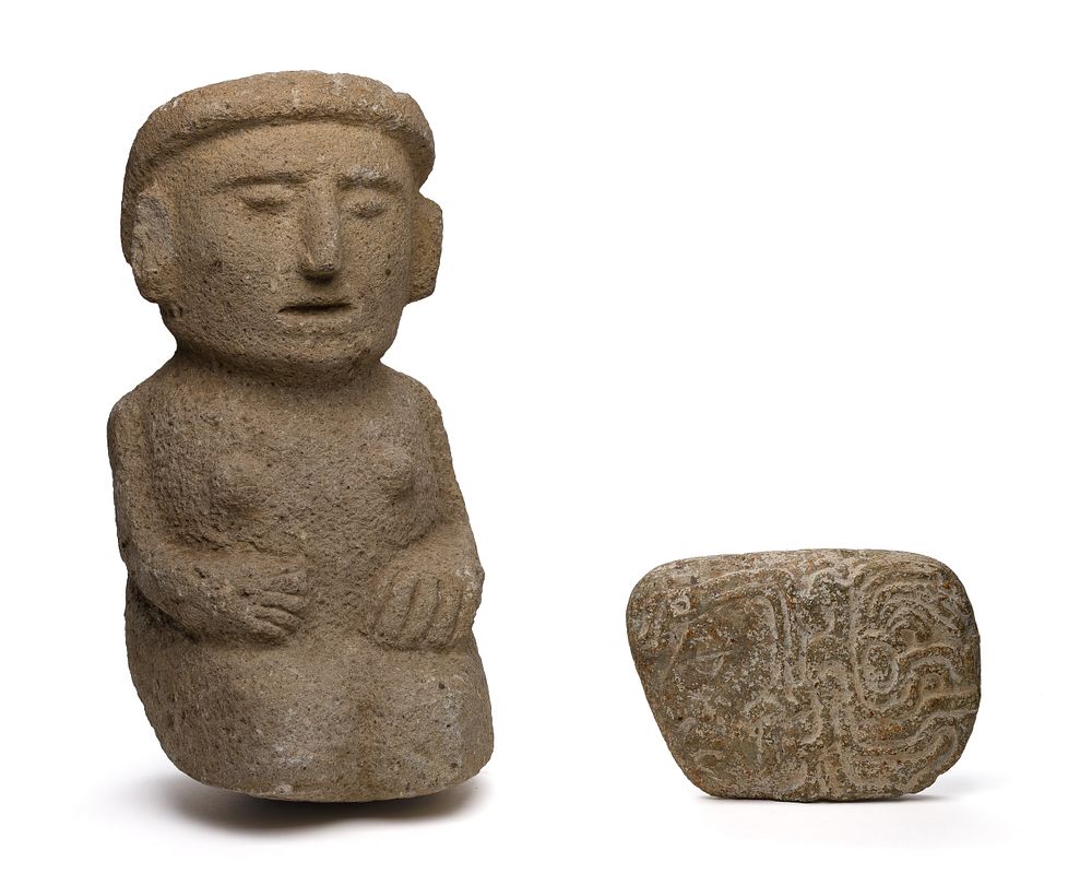 Lot 438: Pre-Columbian Style Carved Stone Sculptures