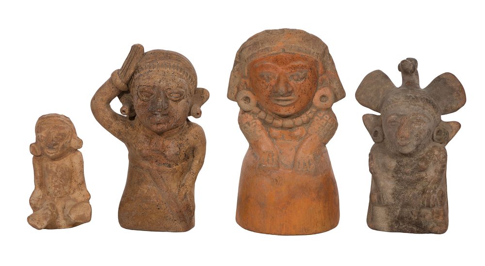Lot 440: Pre-Columbian Mayan Style Pottery Figurine Assortment