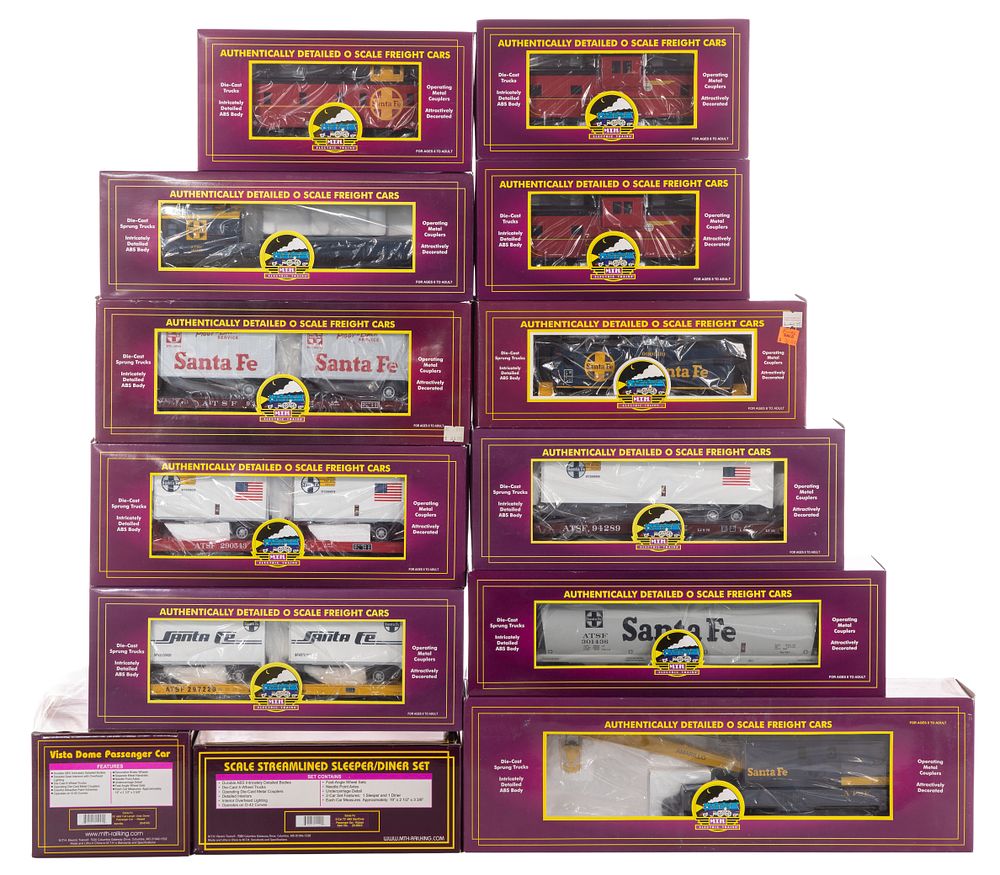 Lot 476: MTH Model Train O Scale Santa Fe Assortment