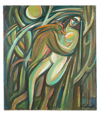 Volodymyr Harbuz - Volodymyr Harbuz (Ukrainian, b.1951) Oil on Canvas 1989, signed abstract 