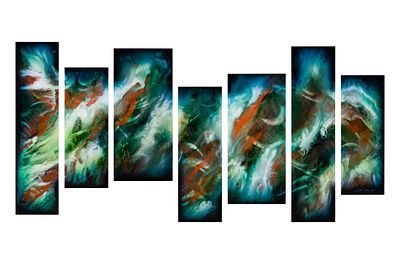 Chris DeRubeis - Chris DeRubeis (American, b.1978) 'Milan' Mixed Media Panel Suite Unsigned and 