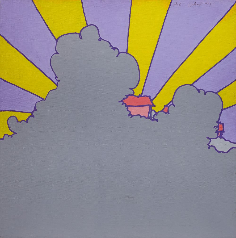 Peter Max - Peter Max (German / American, b.1937) 'House in the Clouds' Acrylic on Canvas 
1971 