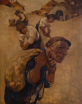 Willem van den Berg - Willem van den Berg (Dutch, 1886-1970) Oil on Hardboard Undated, signed 