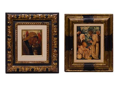 Willem van den Berg - Willem van den Berg (Dutch, 1886-1970) Oils on Hardboard (2) items including 