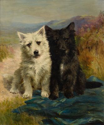 Lilian Cheviot - Lilian Cheviot (British, 1884-1932) 'Black and White' Oil on Canvas Undated 