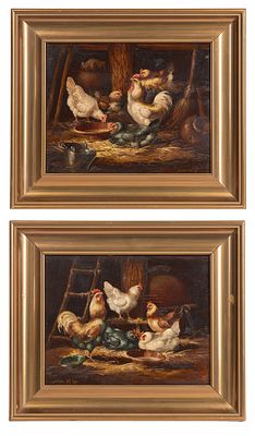 Julian Del Ojo - Julian Del Ojo (Spanish, 20th Century) Oils on Panel (2) undated, signed oils 