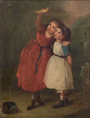 Unknown Artist (European School, 19th Century) Oil on Canvas Undated, unsigned depiction of two 