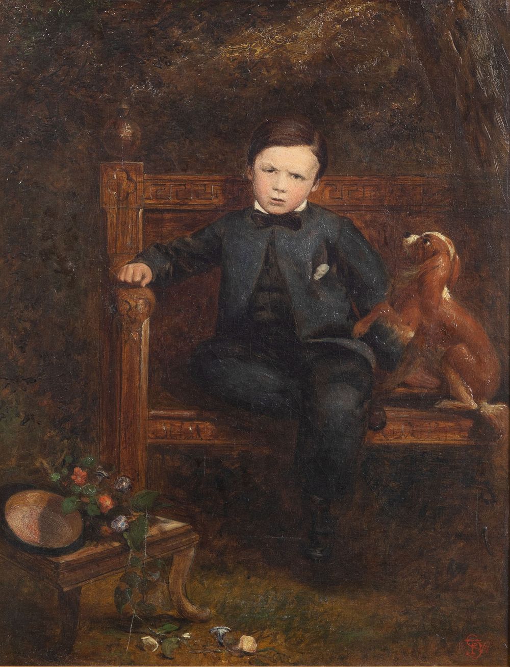 American School - Unknown Artist (American, 19th Century) Oil on Canvas 
1867, indistinct artist 