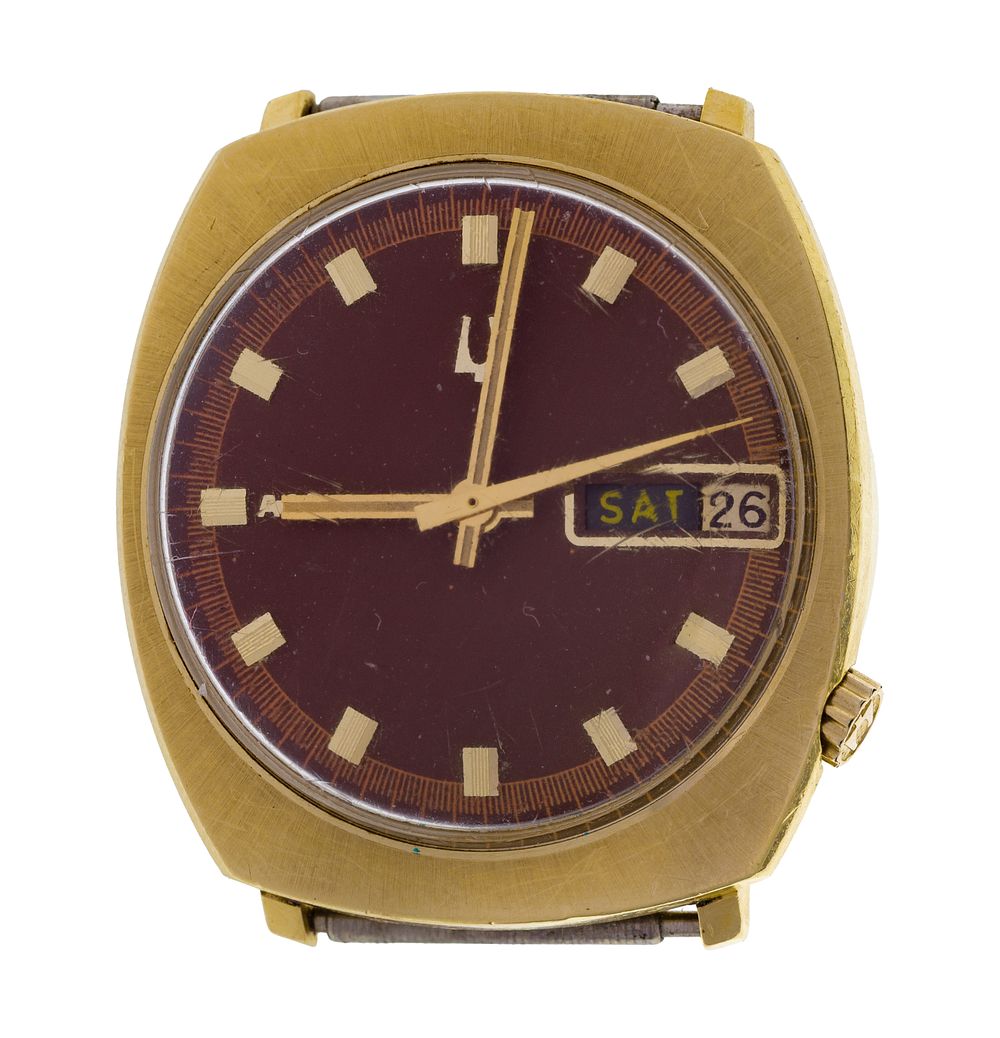Lot 252: Bulova Accutron 14k Yellow Gold Case Wristwatch