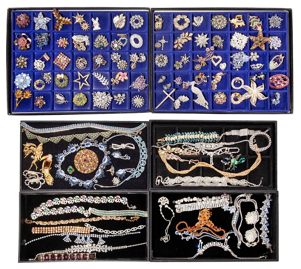 Lot 268: Rhinestone Costume Jewelry Assortment