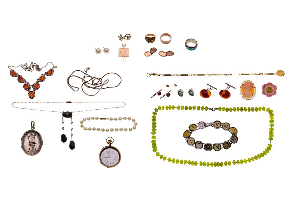 Lot 273: Gold, Silver and Costume Jewelry Assortment