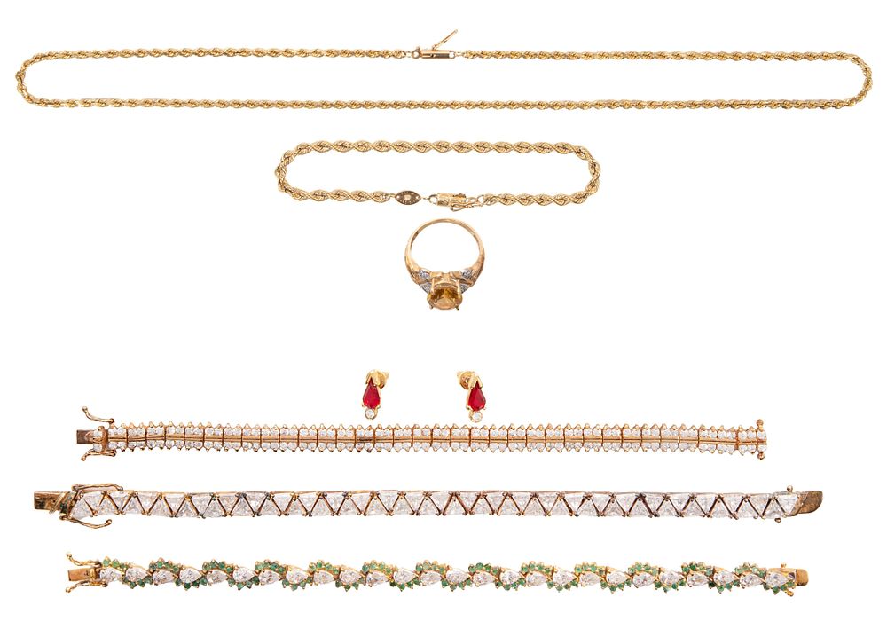 Lot 274: Gold and Gold-Filled Jewelry Assortment