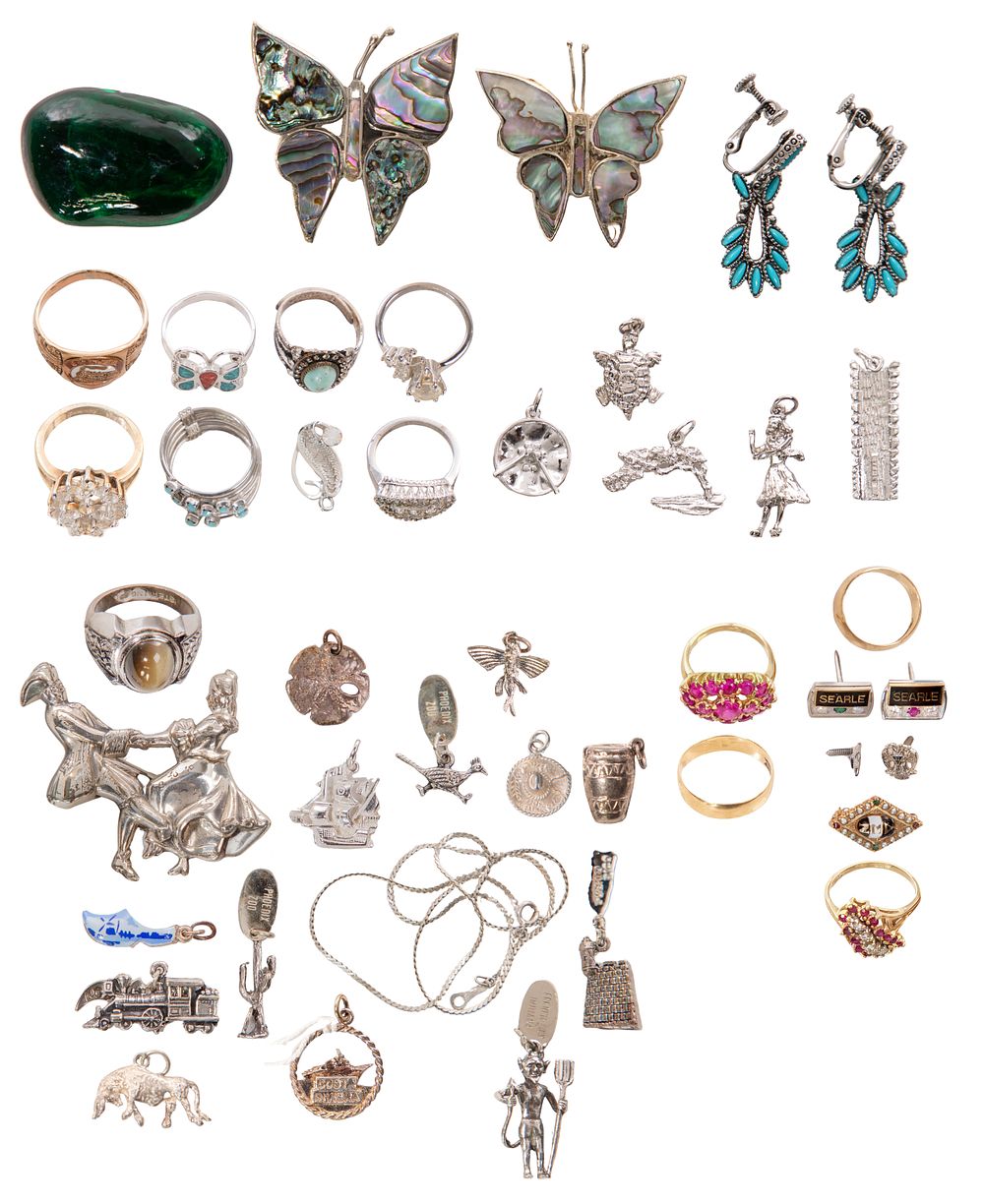 Lot 275: Gold, Sterling Silver and Costume Jewelry Assortment