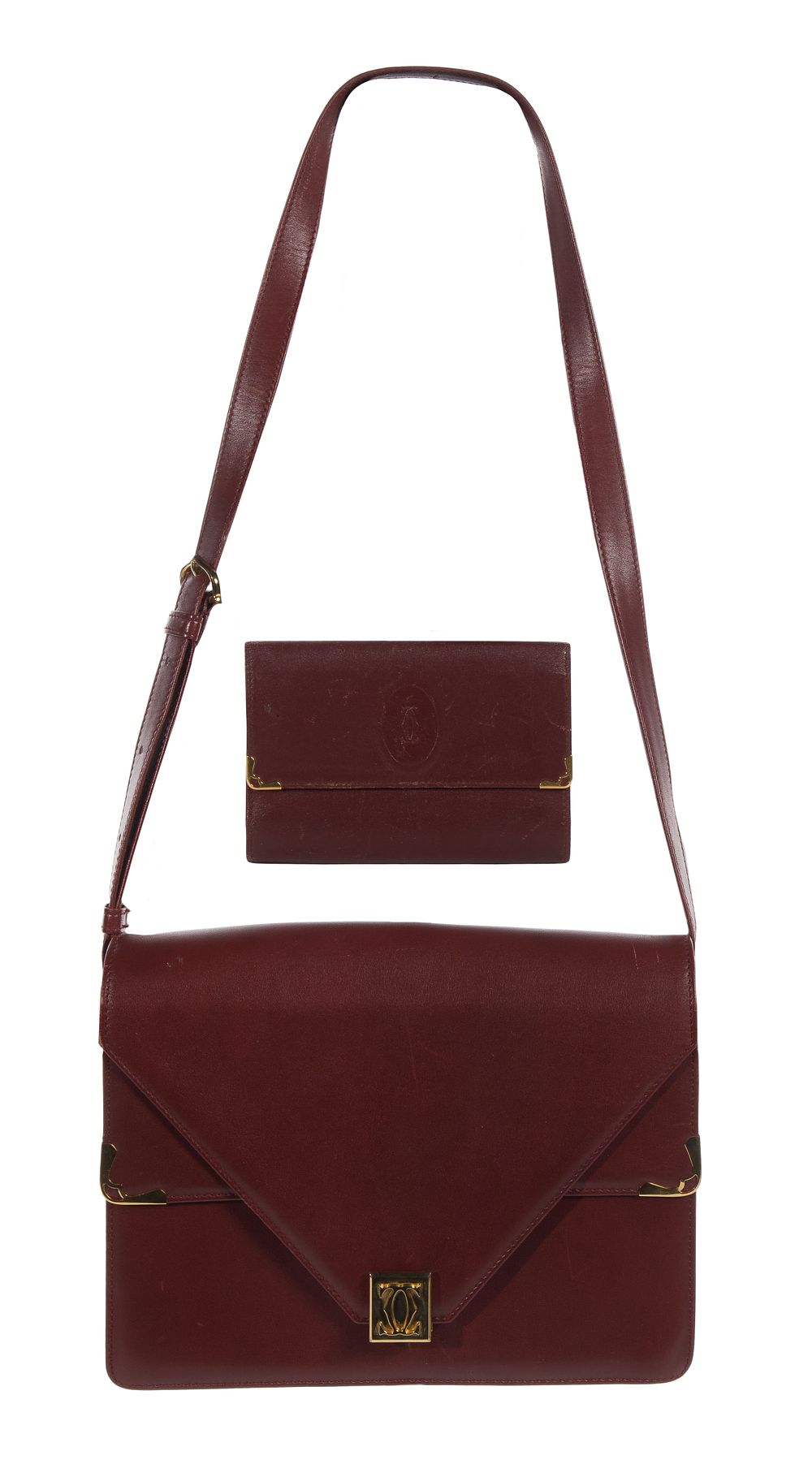 Lot 282: Cartier Must Leather Shoulder Crossbody Bag