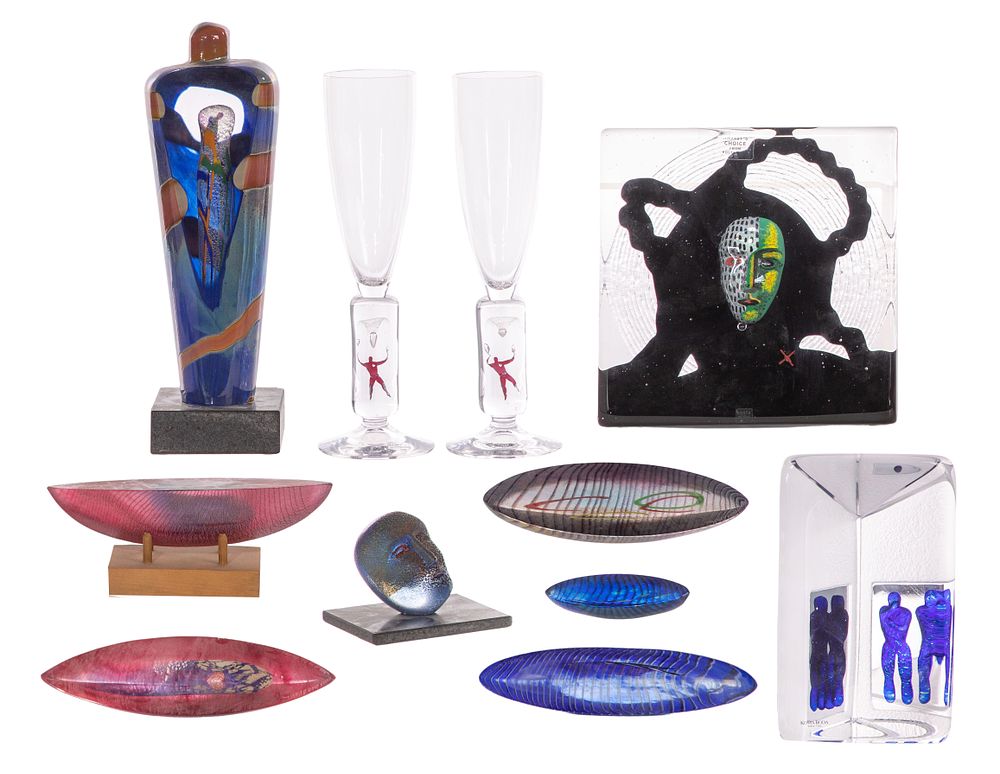 Lot 297: Bertil Vallien for Kosta Boda Art Glass Assortment